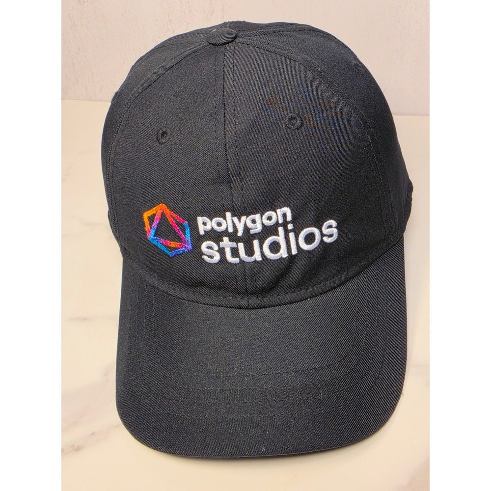 Port Authority Polygon Studios Black Recycled Polyester Baseball Cap Hat